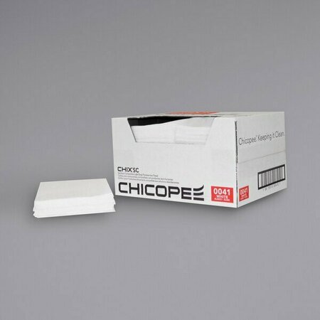 CHICOPEE 0041 Chix SC 13'' x 21'' White Standard-Duty Foodservice Towel - 150/Case, 150PK 2480041